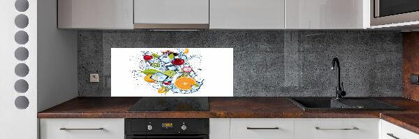 Kitchen splashback Fruit and ice