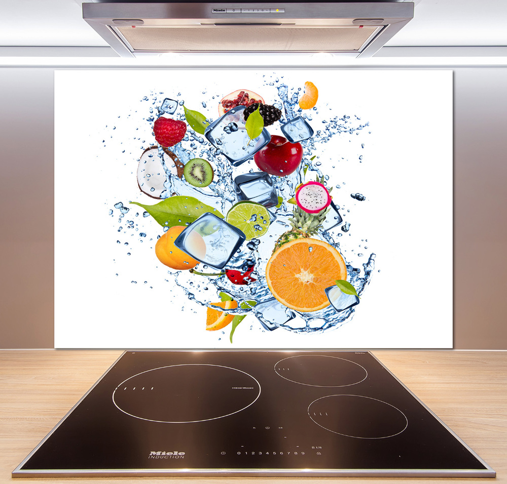 Kitchen splashback Fruit and ice