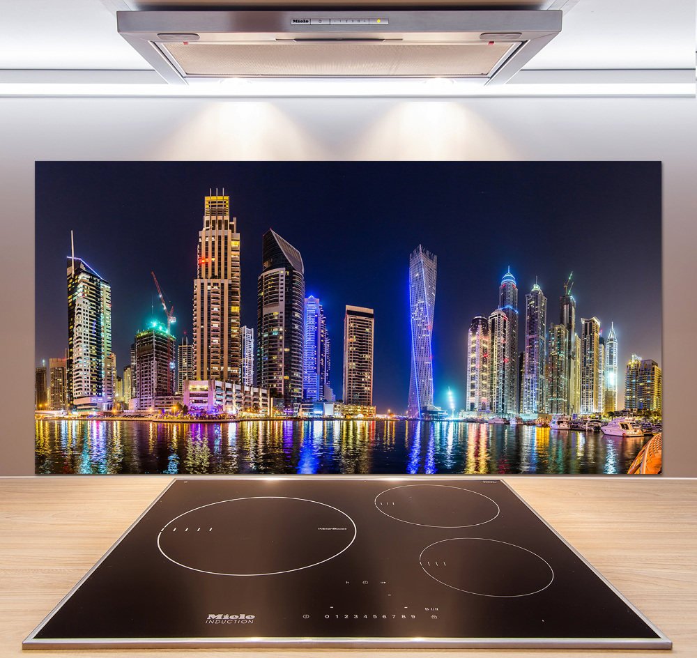 Cooker splashback Dubai at night