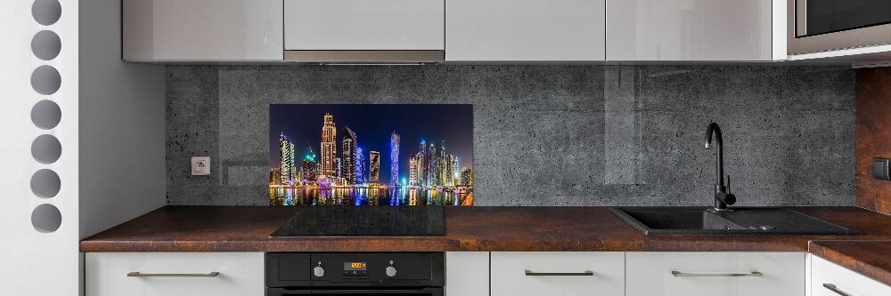 Cooker splashback Dubai at night