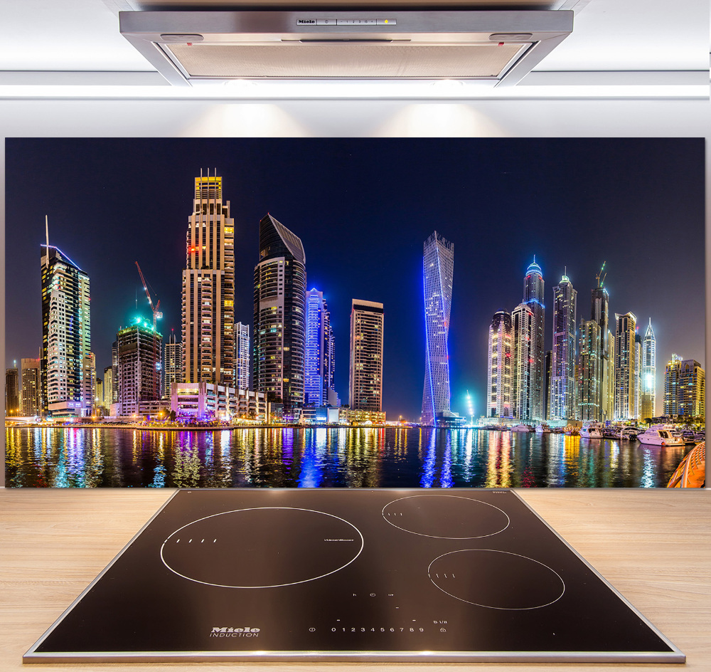 Cooker splashback Dubai at night