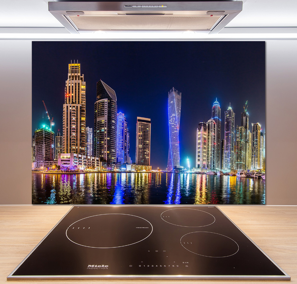 Cooker splashback Dubai at night