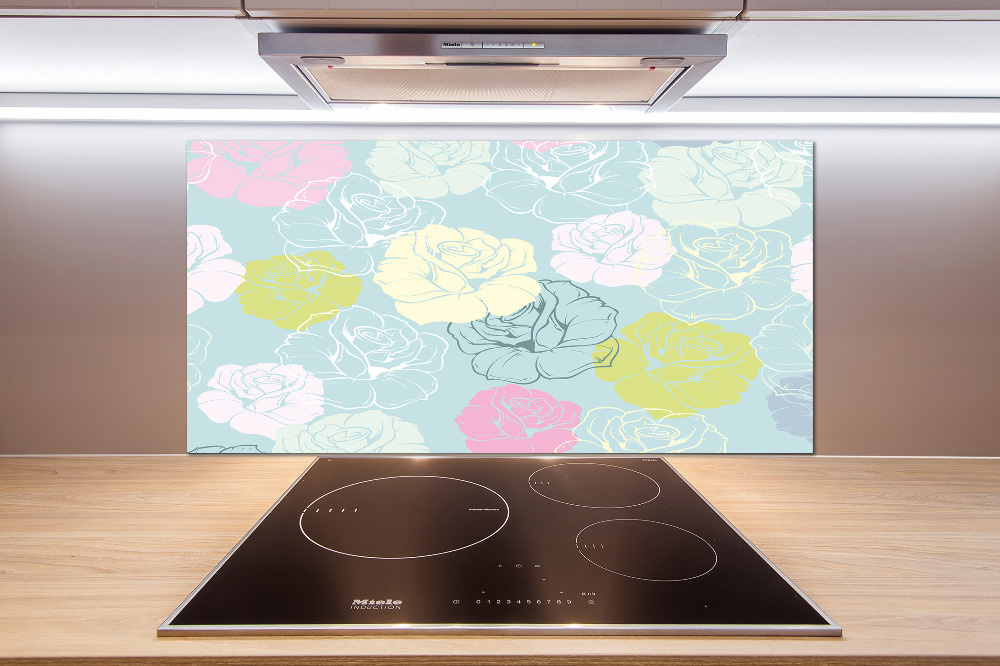 Cooker splashback Roses