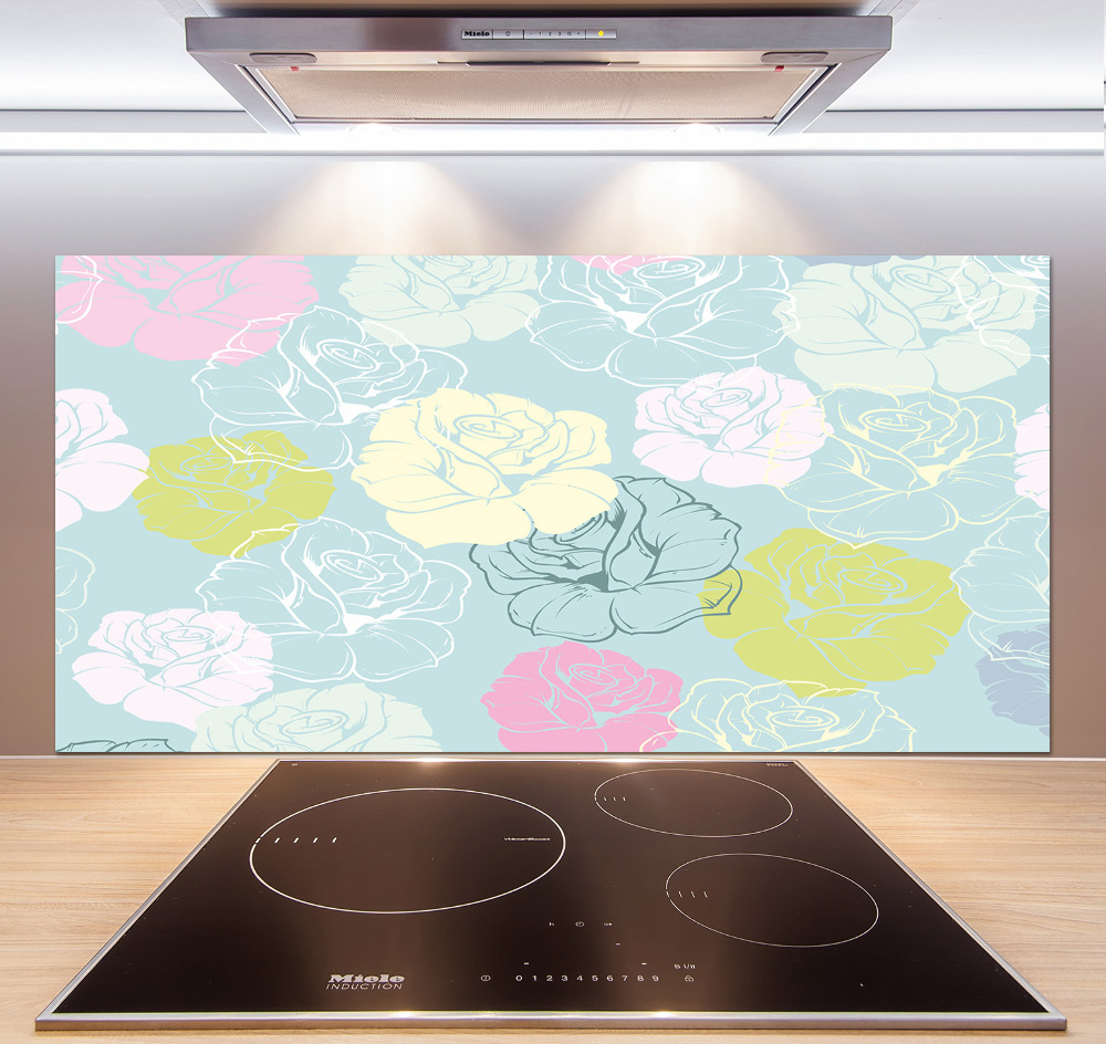 Cooker splashback Roses