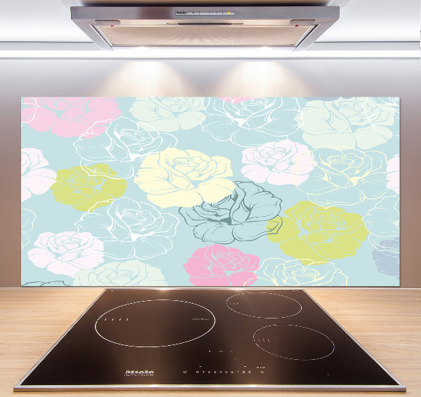 Cooker splashback Roses