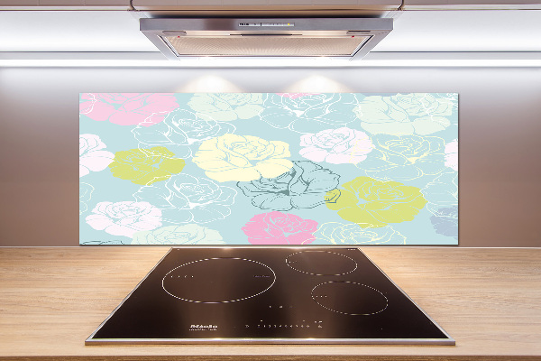 Cooker splashback Roses