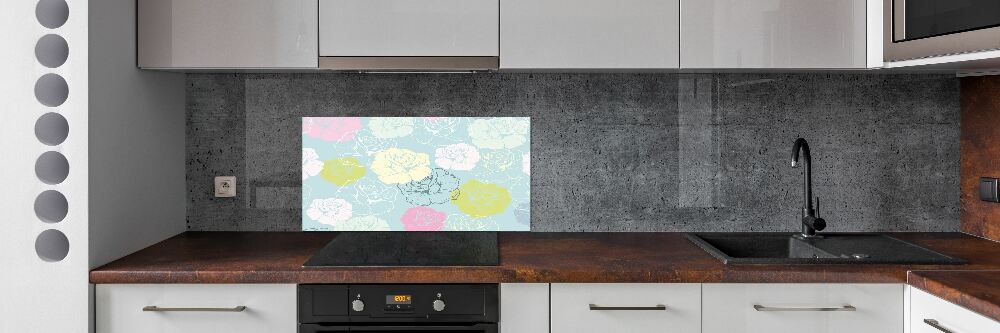 Cooker splashback Roses