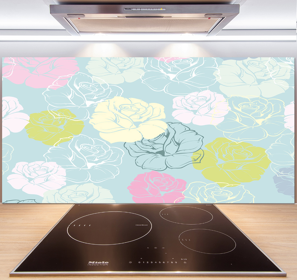 Cooker splashback Roses