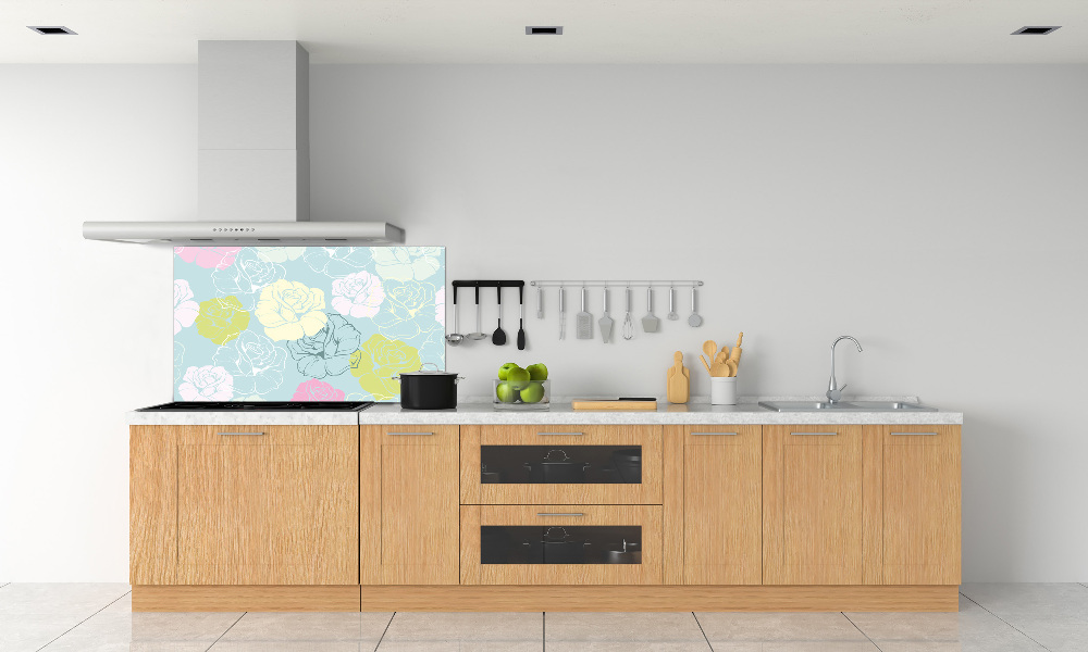 Cooker splashback Roses