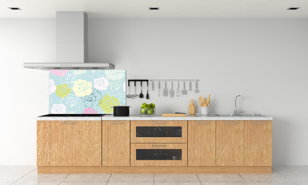 Cooker splashback Roses