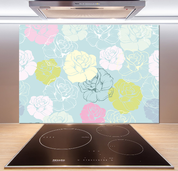 Cooker splashback Roses