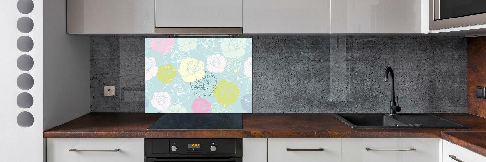 Cooker splashback Roses