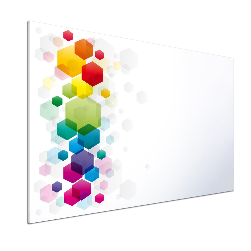 Cooker splashback Colorful cubes