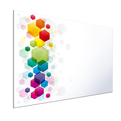 Cooker splashback Colorful cubes