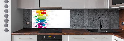 Cooker splashback Colorful cubes