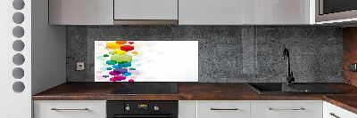 Cooker splashback Colorful cubes