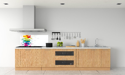 Cooker splashback Colorful cubes