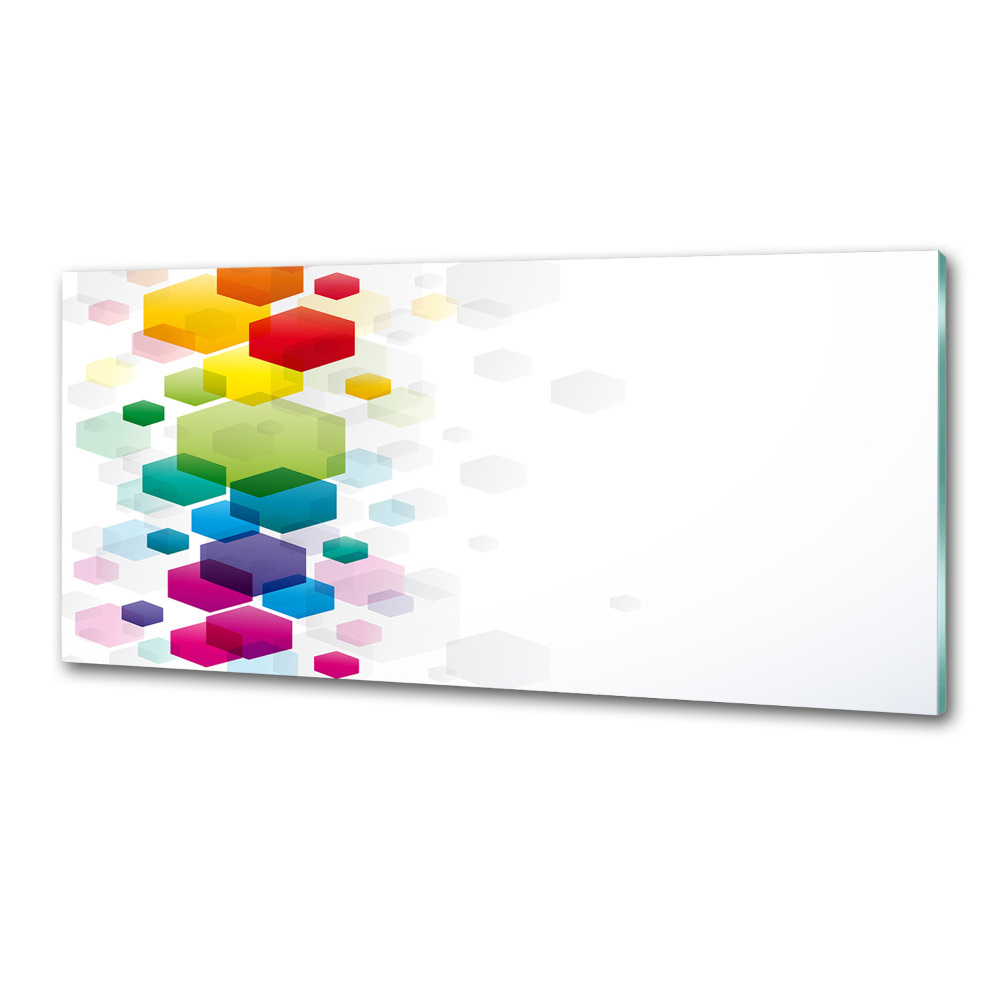 Cooker splashback Colorful cubes