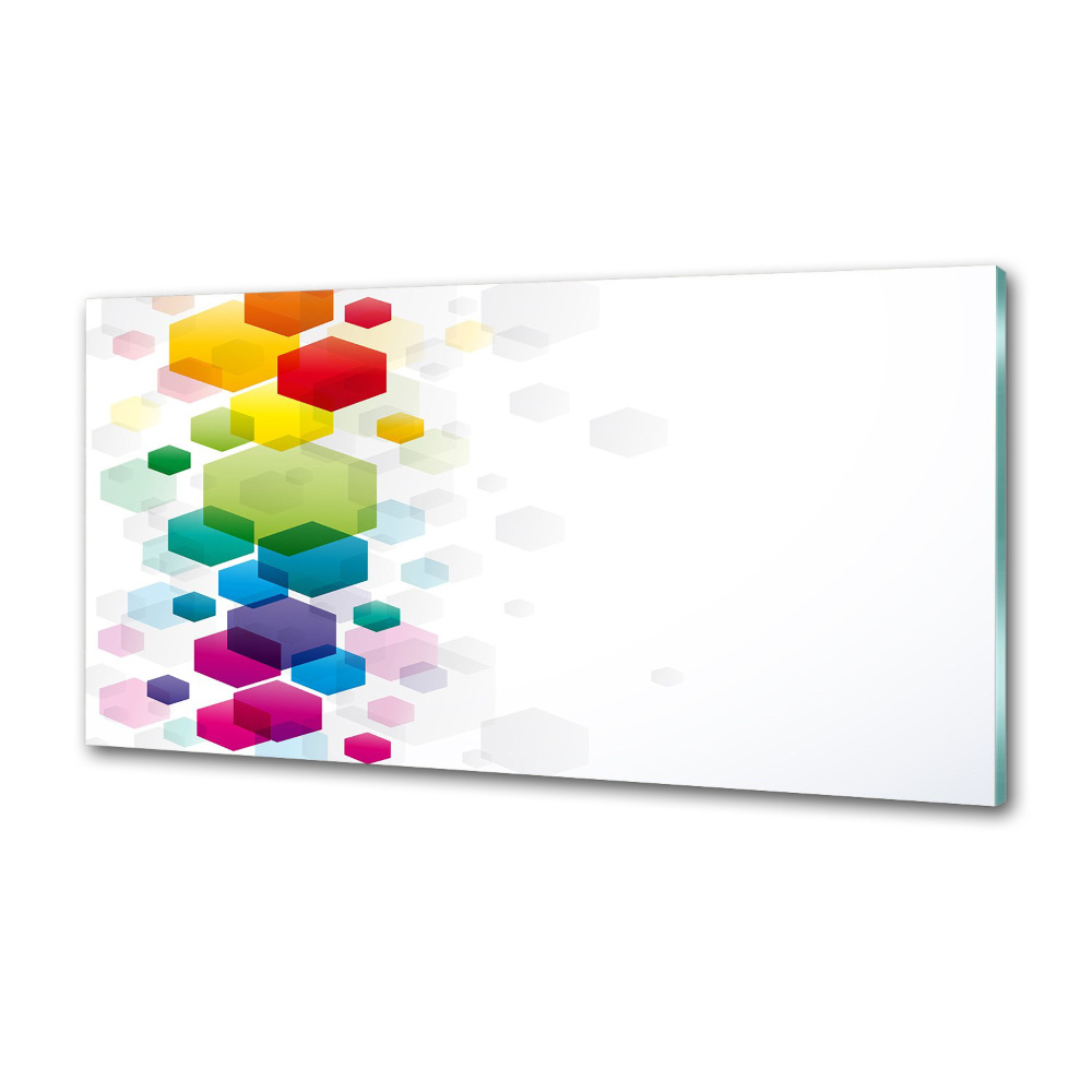 Cooker splashback Colorful cubes