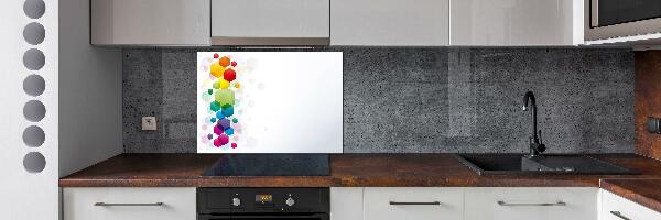 Cooker splashback Colorful cubes