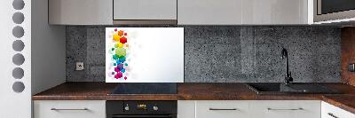 Cooker splashback Colorful cubes