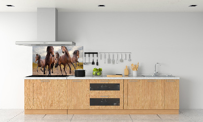 Cooker splashback Five horses