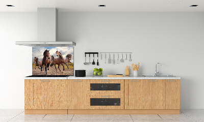 Cooker splashback Five horses