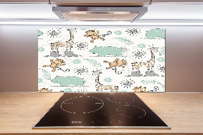 Splashback panel for kitchen Animals