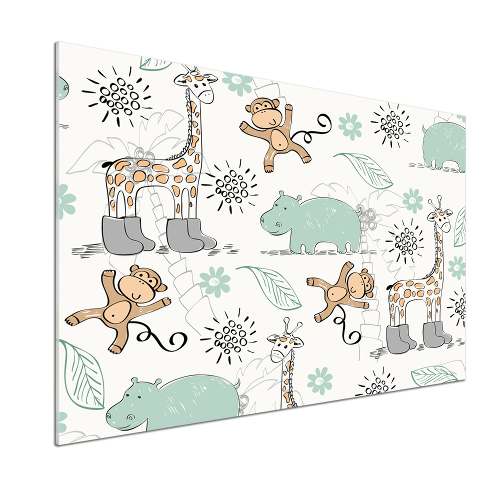 Splashback panel for kitchen Animals