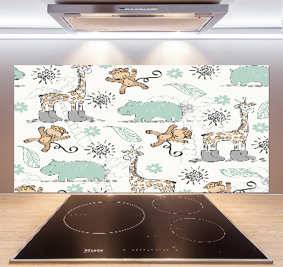 Splashback panel for kitchen Animals