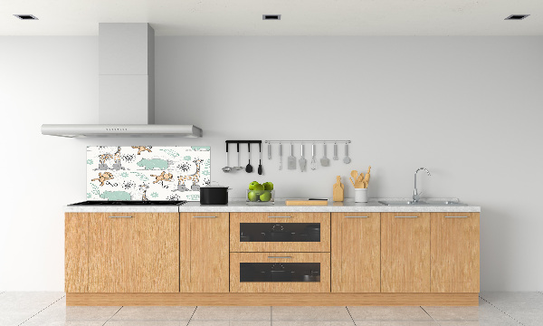 Splashback panel for kitchen Animals