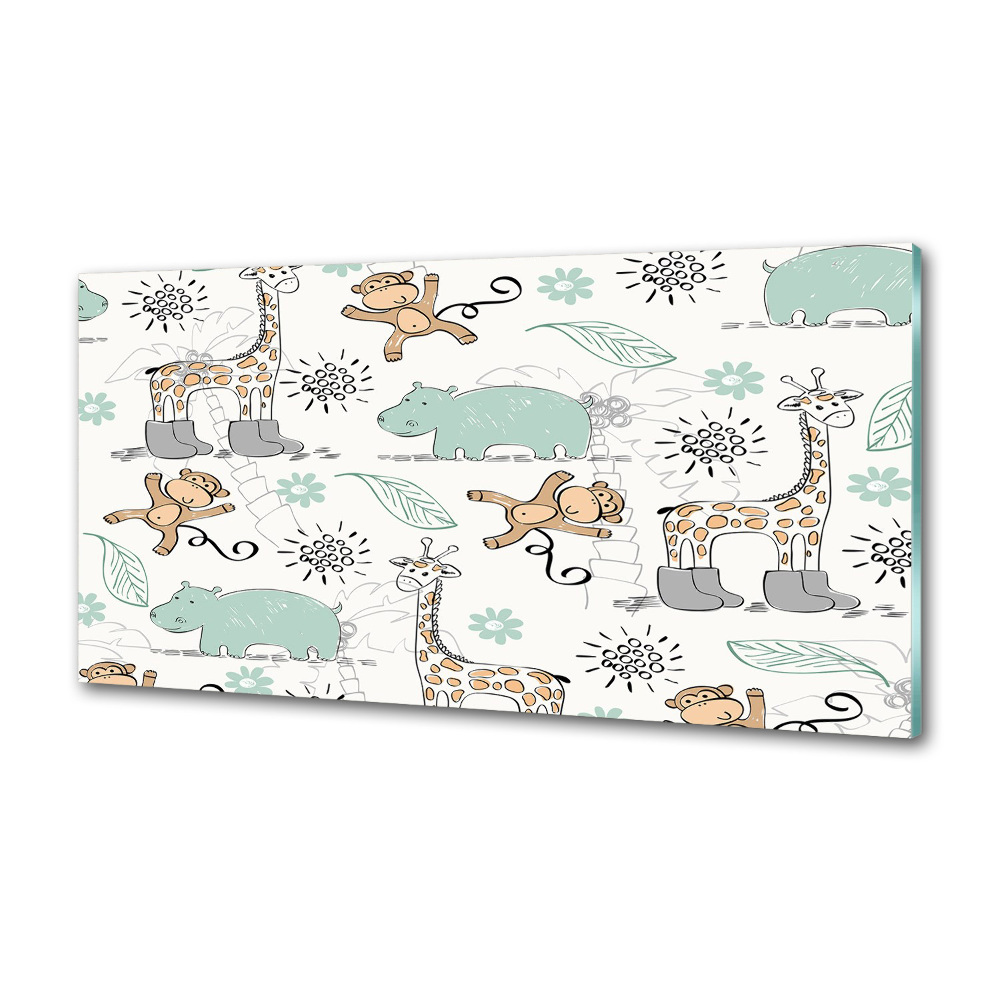 Splashback panel for kitchen Animals