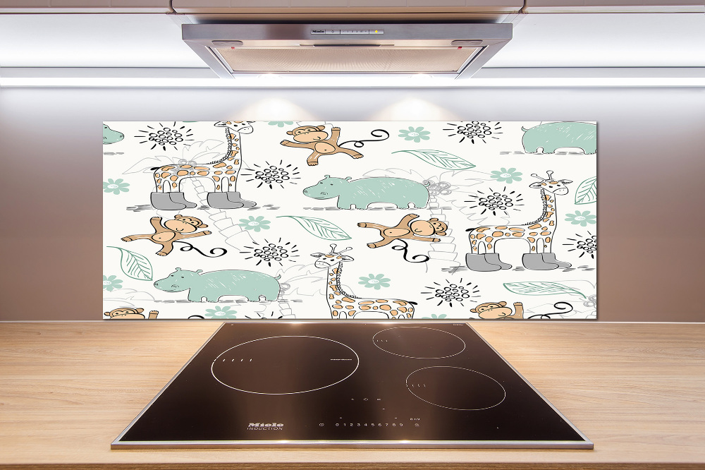 Splashback panel for kitchen Animals