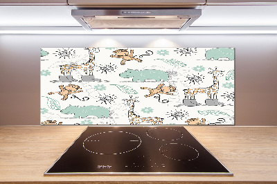 Splashback panel for kitchen Animals