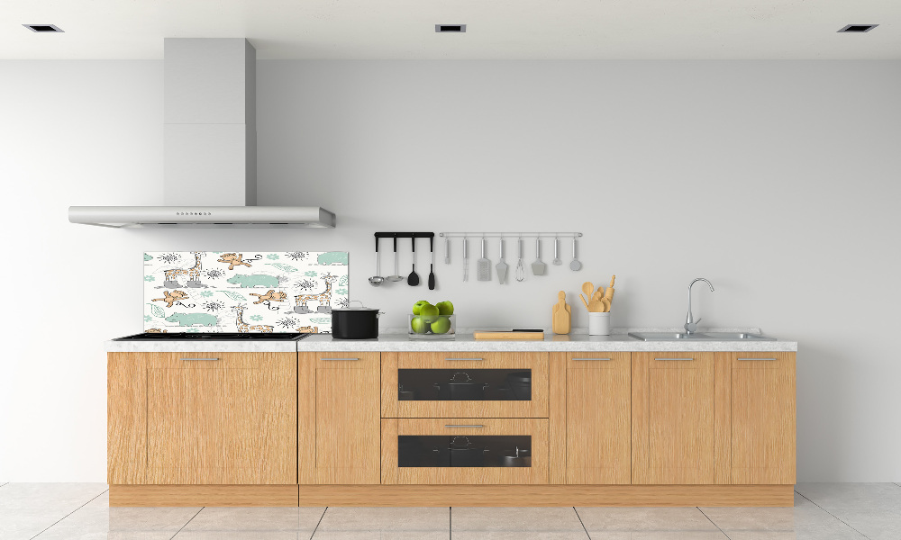 Splashback panel for kitchen Animals