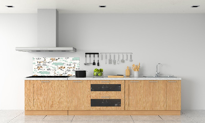 Splashback panel for kitchen Animals