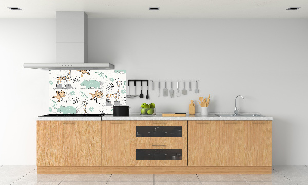 Splashback panel for kitchen Animals