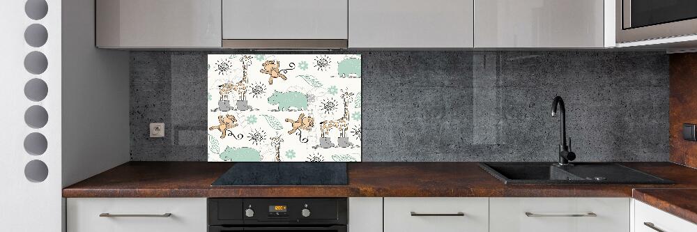 Splashback panel for kitchen Animals