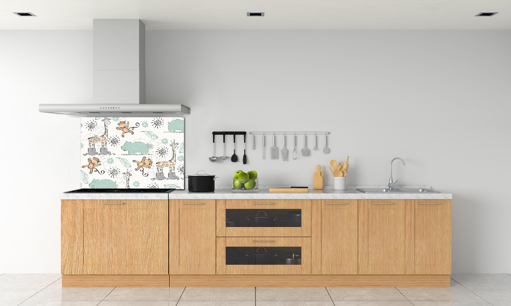 Splashback panel for kitchen Animals