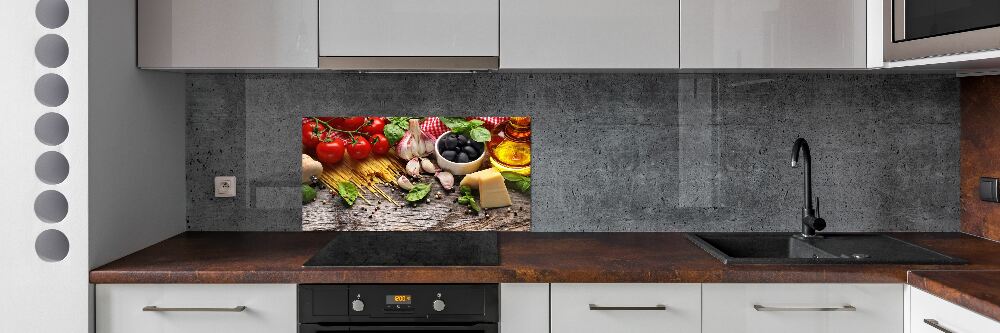 Kitchen splashback Italian food