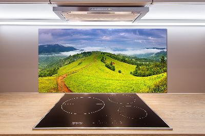 Cooker splashback Green hills