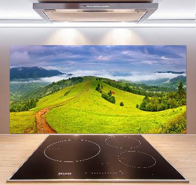 Cooker splashback Green hills