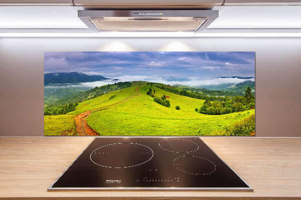 Cooker splashback Green hills