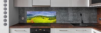 Cooker splashback Green hills