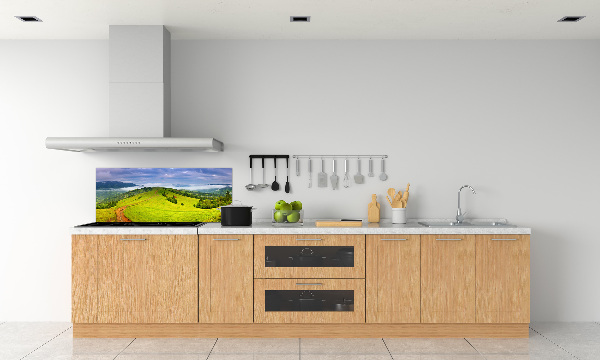 Cooker splashback Green hills