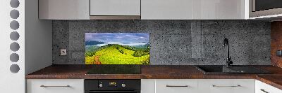 Cooker splashback Green hills