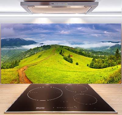 Cooker splashback Green hills