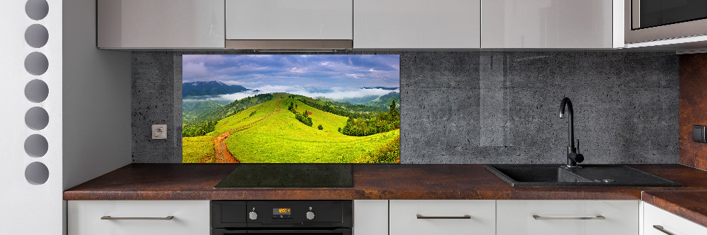 Cooker splashback Green hills