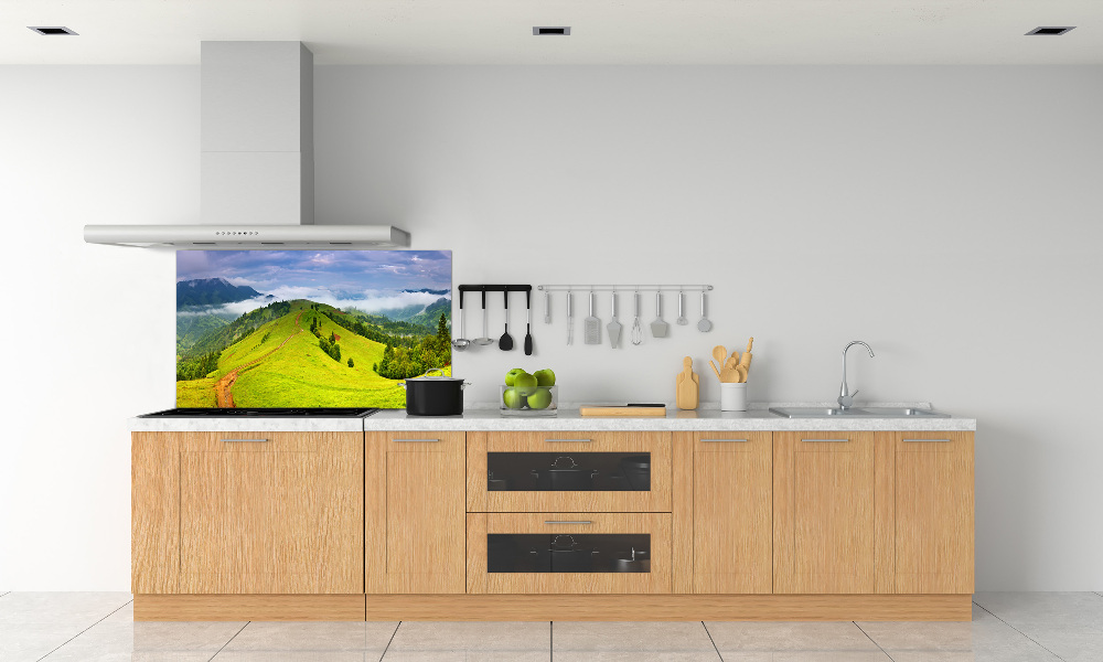 Cooker splashback Green hills