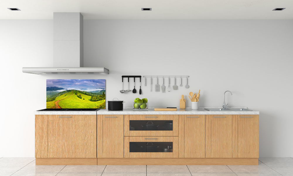 Cooker splashback Green hills